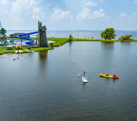 Seafarer waterfront with view of the slide