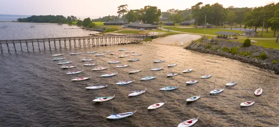 Overhead view of Camp Sea Gull