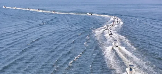 Motorboats at Camp Sea Gull