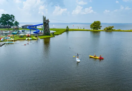 Seafarer waterfront with view of the slide