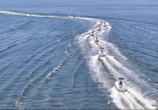 Motorboats at Camp Sea Gull